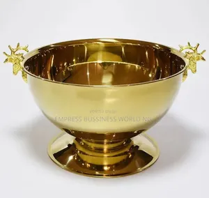 Big Fancy Stainless Wine Bowls-Gold and Silver Colir