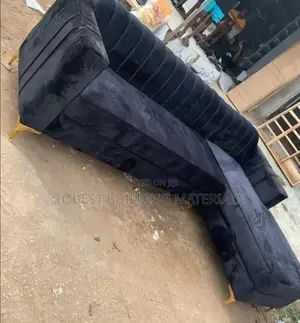Luxury Black Velvet L-Shaped Sectional Sofa
