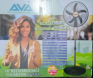 18 Inch Rechargeable Solar Fan Ava