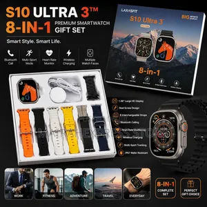 S10 Ultra 3tm 8-in-1 Premium Smartwatch Gift Set HMK