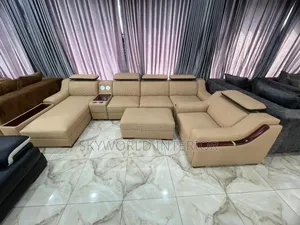 Italian L Shap Leather Chair