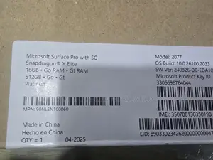New Microsoft Surface Pro 512 GB Silver