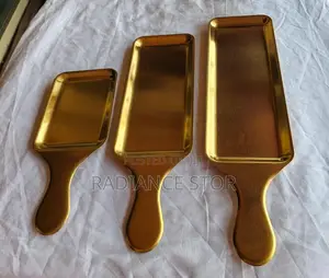 30cm Gold Stainless Handheld Tray