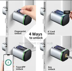 Tuya Smart Bluetooth Fingerprint + Password Cylinder Door Lock