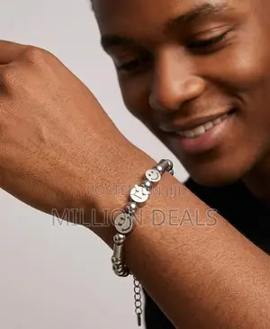 Stainless Silver Steel Men’S Link Bracelet