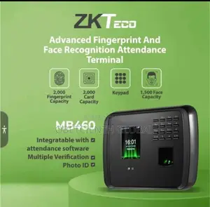 Mb460plus Zkteco Face, Fingerprint Card Time and Attendance Device