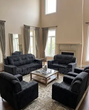Luxury 7-Seater Fabric Sofa Set – Brand New Living Room Chairs