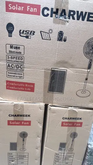 Charweek Solar Rechargeable Fans