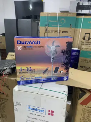Duravolt 18" Rechargeable Fan With Phone Charging Usb Port