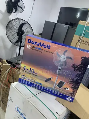 Multi-Functional Duravolt 18" Solar Fan – Charge Devices Easily