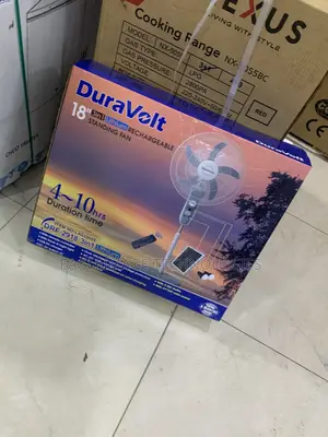 Duravolt 18-Inch Powerful Airflow Solar Fan – Brand New in Box