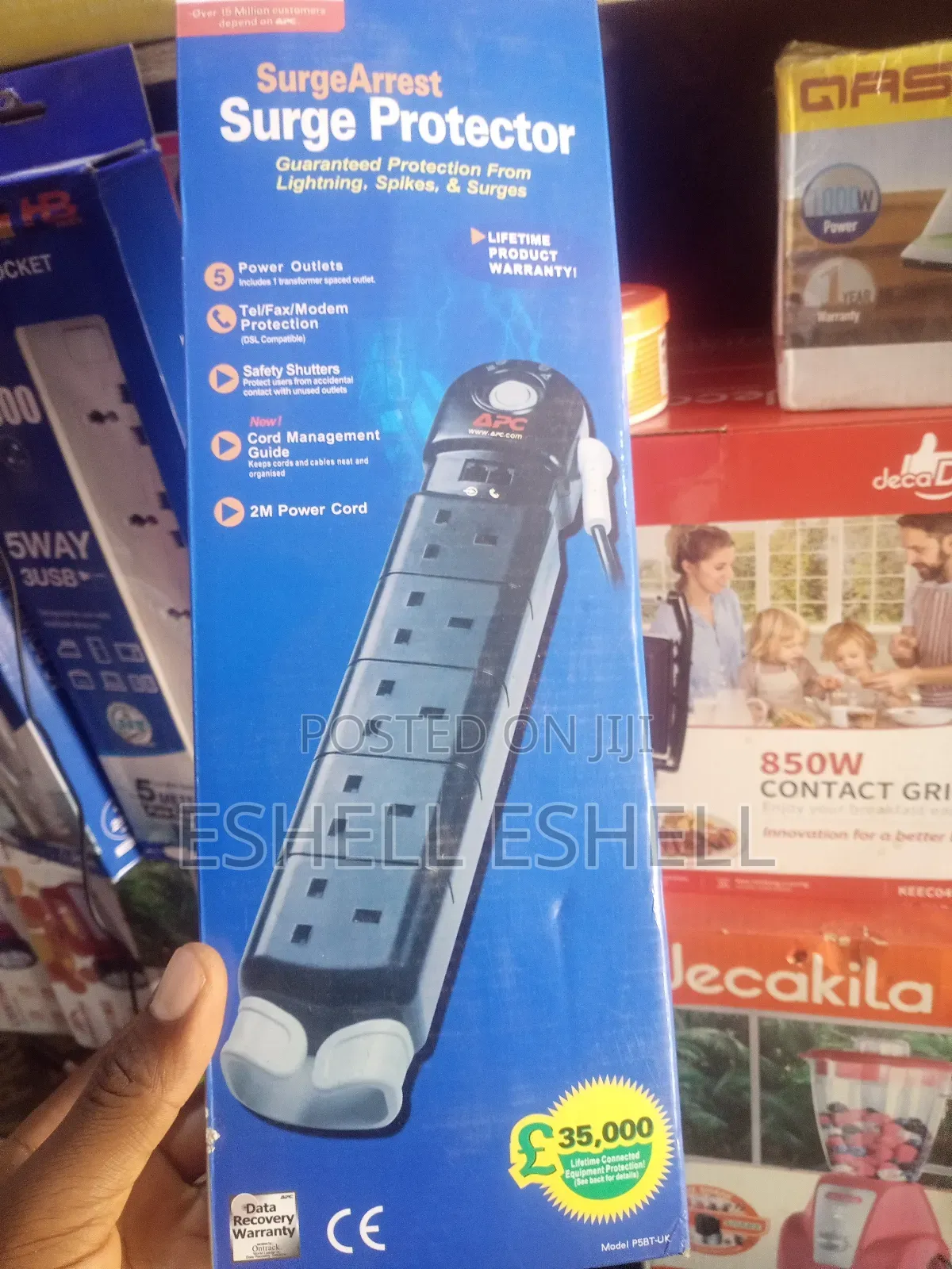APC 5 Way Extension With Surge Protector