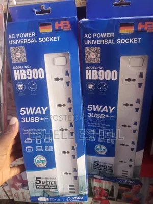 Home Best 5way Ac Power Socket With 3 Usb Ports