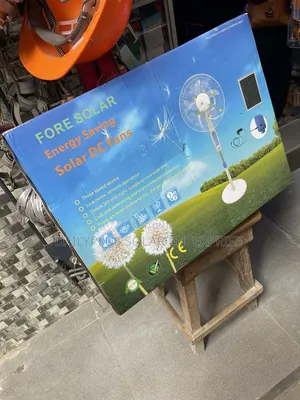 Brand New Standing Fan With Solar Panel and Charger