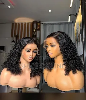 Full Frontal Jerry Curls Human Hair ( Extra Charges for Styling)