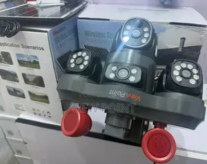 View Point Triple Coverage Solar PTZ Camera With 3 Rotating Lenses