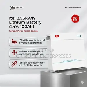 Itel 2.56kwh Lithium Battery (24v, 100ah)
