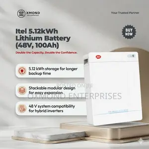 Itel 5.12kwh Lithium Battery(24v/48v, 100ah)