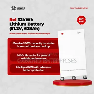 Itel 32kwh Lithium Battery(51.2v, 628ah)