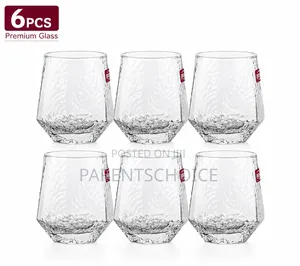 Diamond Shaped Whiskey Glass Cups - 6 PCS