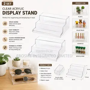 2-Tier Clear Acrylic Display Stand (2 Pieces Set)