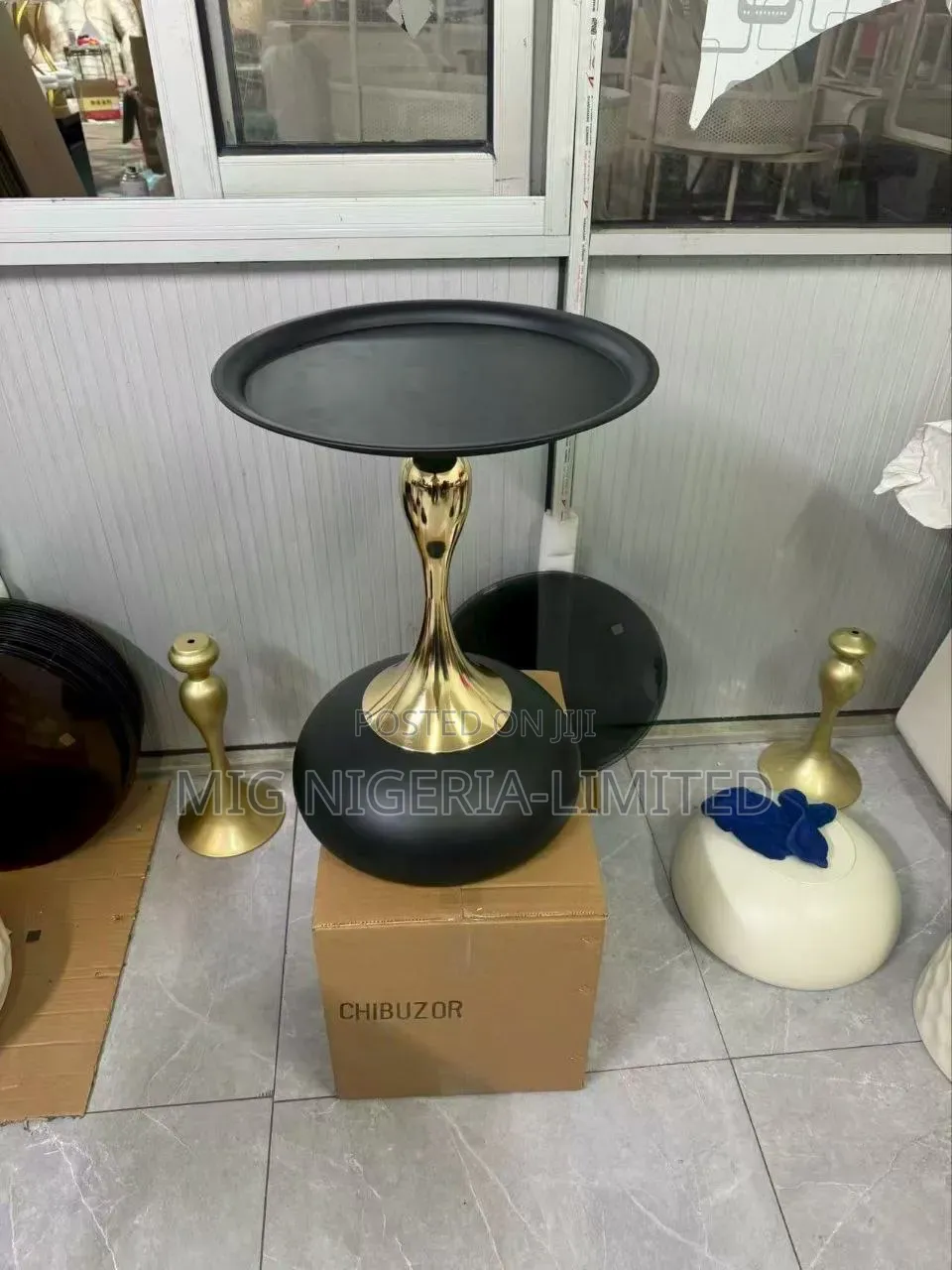 Glass Top Side Table Stool