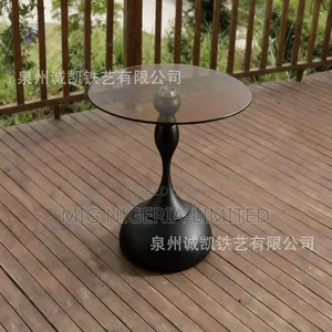 Glass Top Side Table Stool