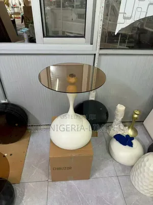Glass Top Side Table Stool