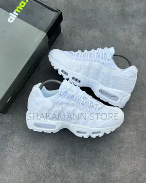 Original Air Max 95 Triple White Leather—-