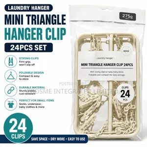 Mini Triangle Laundry Hanger – 24 Clips