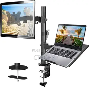Huanuo Monitor Arm With Laptop Tray For 13 To 32 Inch Screen 17 Inch