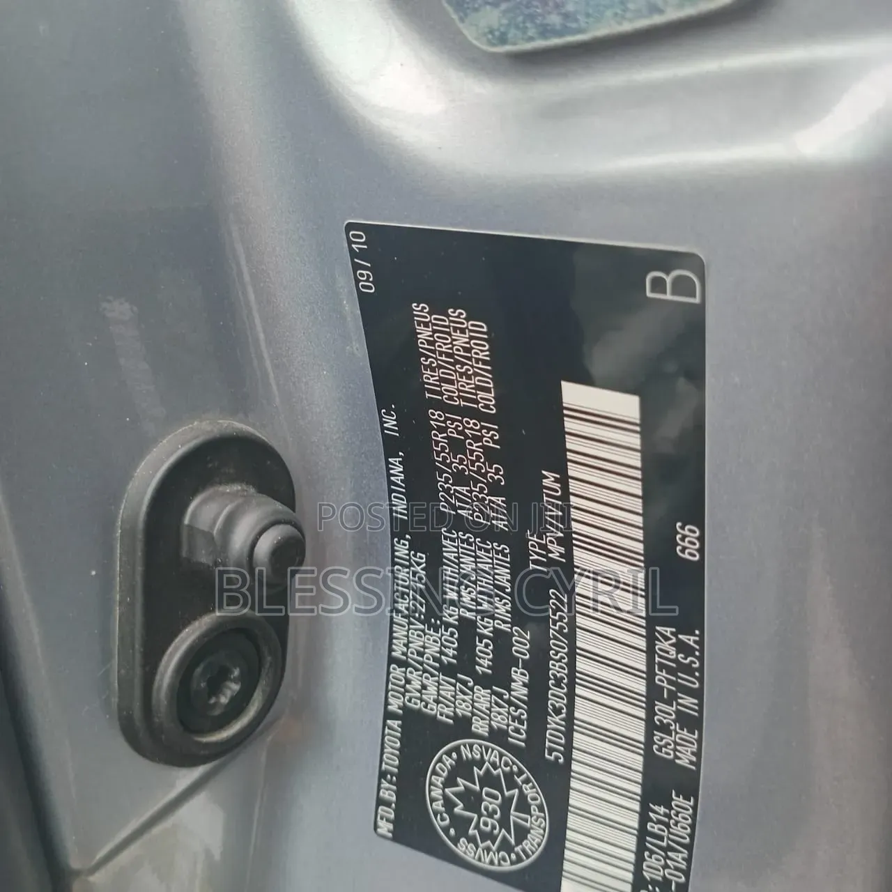 Toyota Sienna 2011 Gray