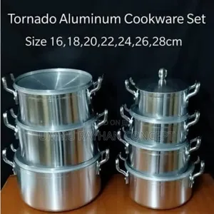 7pcs High Quality Tornado Aluminium Cookware Sets.