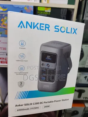 Anker Solix C200 192wh 60,000mah 200w Dc Portable Power Station
