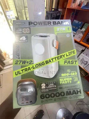 Remax RPP-123 27w+22.5w Outdoor Power Bank Wit Lite 60000mah