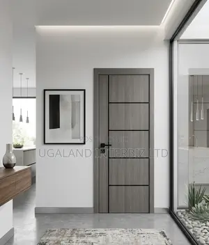 Modern Grey Wood Grain Door