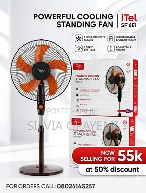 Itel Rechargeable Solar Fan