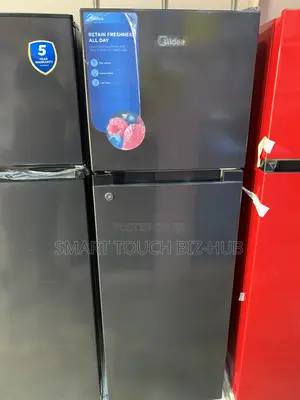 Midea Double Door Refrigerator 173l Hd-216f Jazz Black