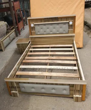 Quality 4 and Half by 6 Bedframe With 1 Bedside Drawer