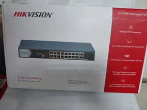Hikvision 16 Port Fast Ethernet Unmanaged Poe Switch