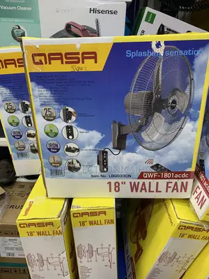 Qasa Ac/Dc Inverter Wall Fan 18” With Remote. 10yrs Waranty