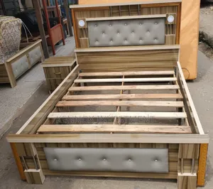 Wooden 4 and Half by 6 Bedframe With 1 Bedside Drawer
