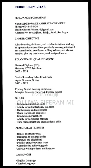 Business Support /Marketing Staff (Female