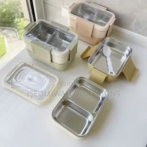 Double Layer Stainless Lunch Plate