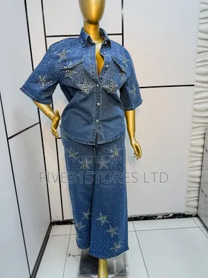 Star Girl Stoned Denim 2piece Set