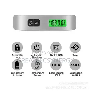 Portable 50kg Digital Travel Luggage Weighing Scale