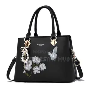 Floral Embroidered Vegan Leather 3-Way Handbag - Hobo Shoulder Bag