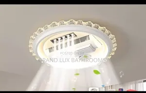 Smart Led Ceiling Fan Light With Bluetooth Speaker, Retractable Blades