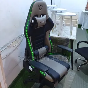 Electric Adjustable Gaming Chair With Led Light Display Is Available
