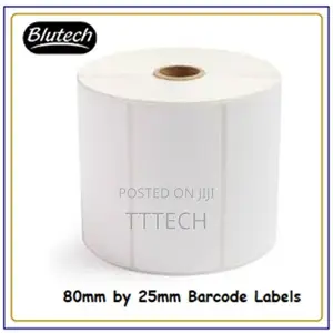 80mm by 25mm Barcode Label